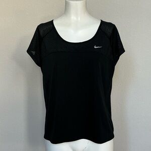 Nike Black Short-Sleeve Performance Tee with Mesh